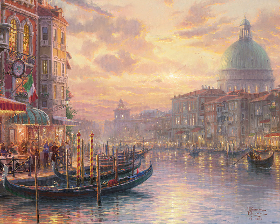 Venetian Cafe - 14" x 14" Gallery Wrapped Canvas