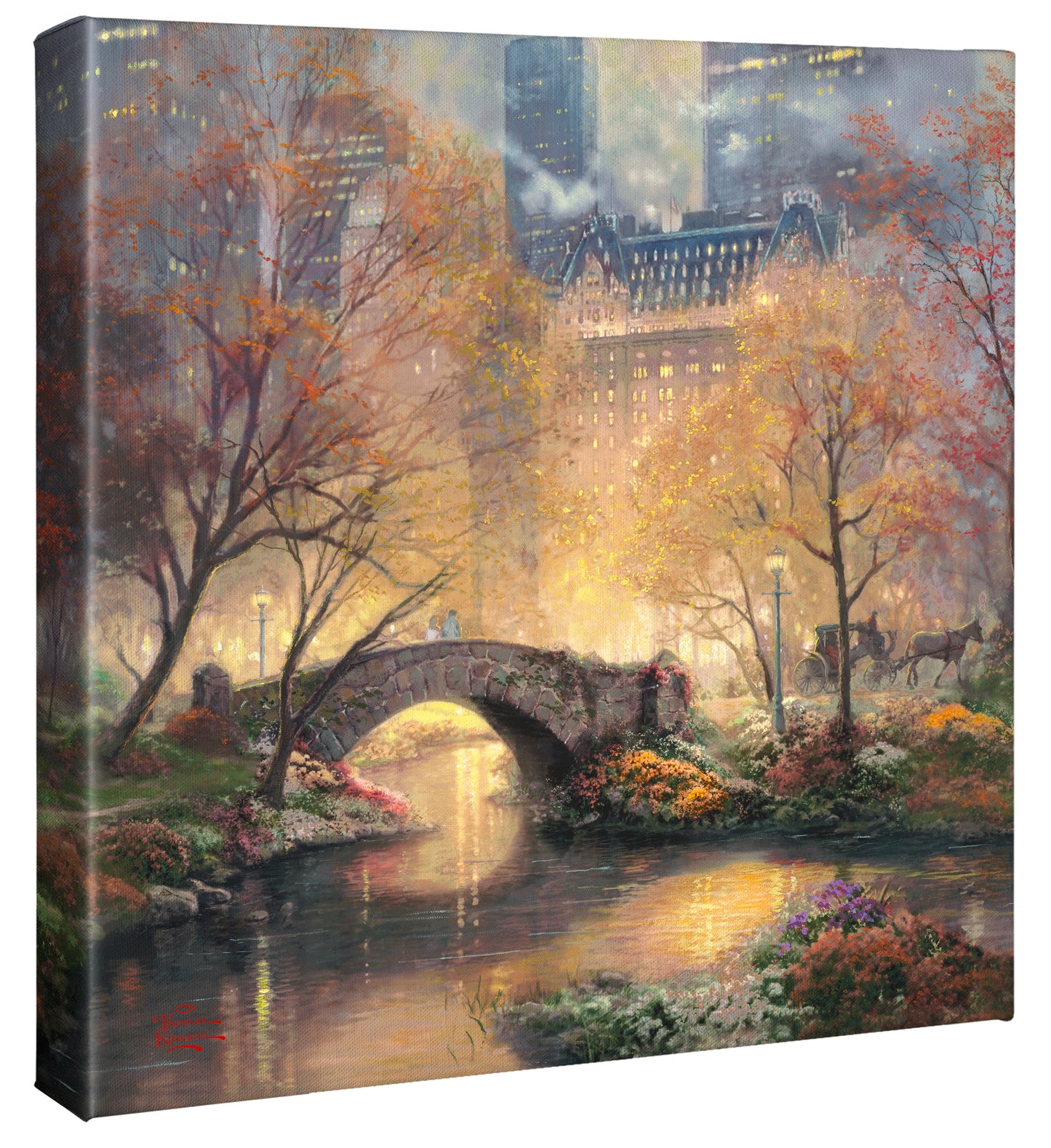 Central Park in the Fall - 14" x 14" Gallery Wrapped Canvas