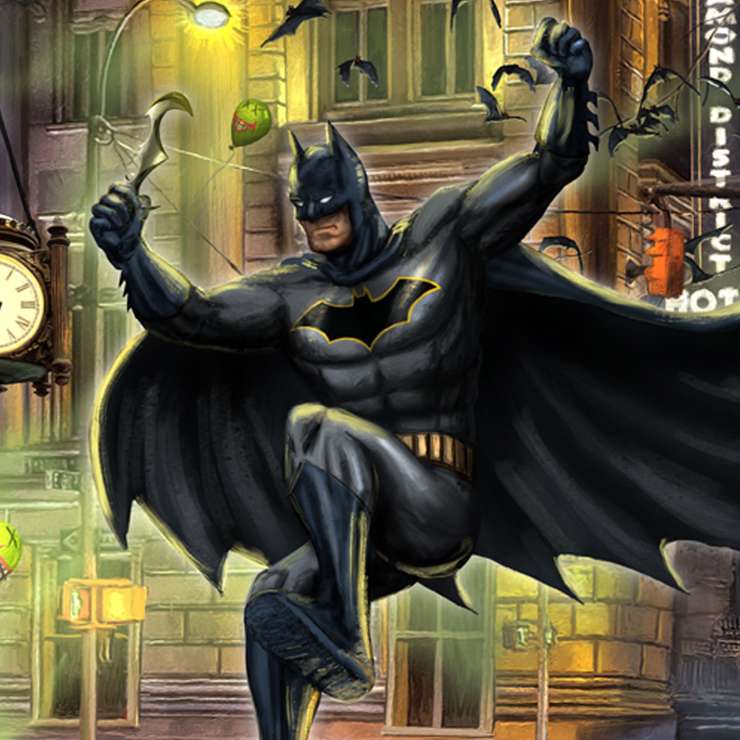 Batman™ Gotham City™ - 19.5" x 23.5" Brushstroke Vignette (Satin Black Frame)