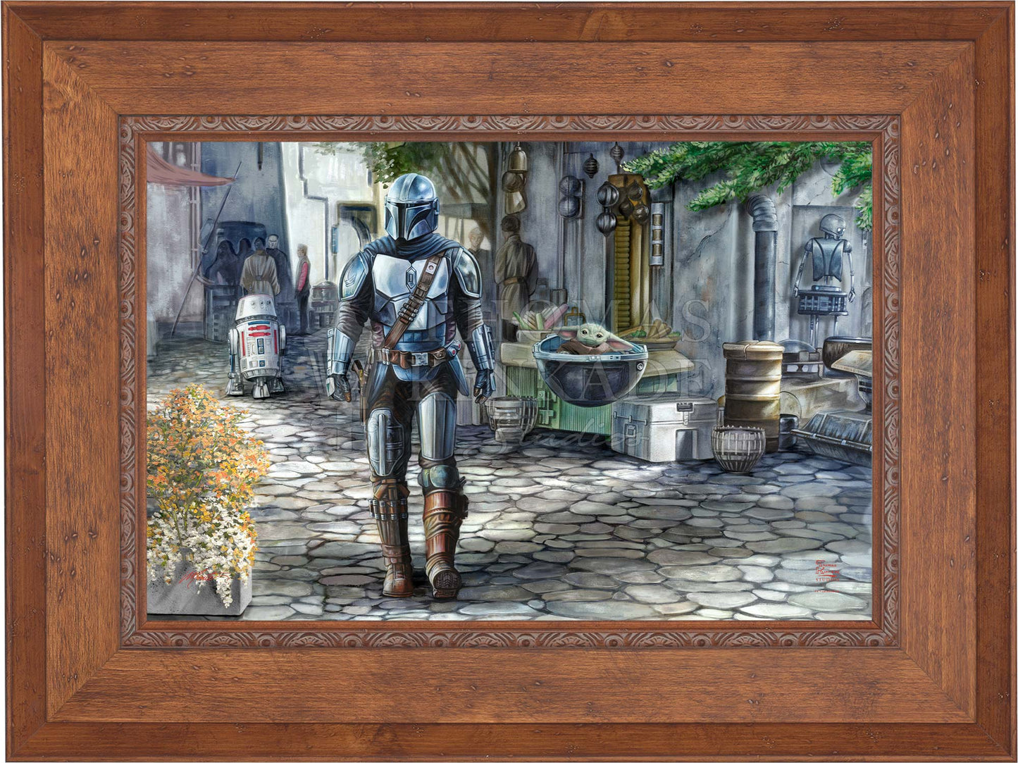 The Mandalorian™ - A Welcome Sight - Framed Limited Edition Canvas (SN - Standard Number) - 27.5" x 36.5"
