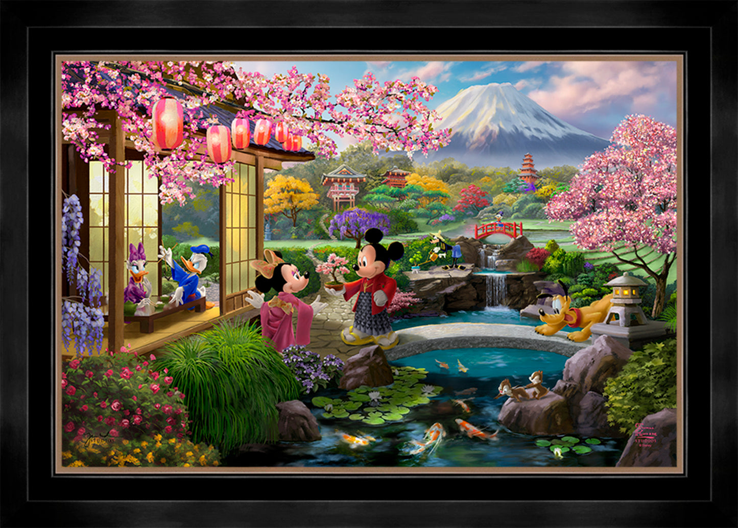 Disney Mickey and Minnie in Japan - Framed Limited Edition Canvas (JE - Jewel Edition) - 28.5" x 37.5"