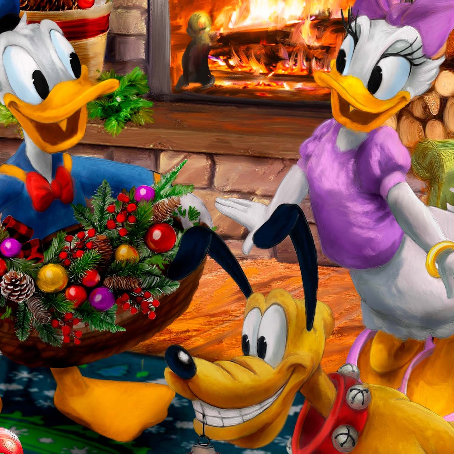 Disney Mickey and Minnie Trimming the Tree - Limited Edition Canvas (PP - Publisher Proof) - 28" x 37"