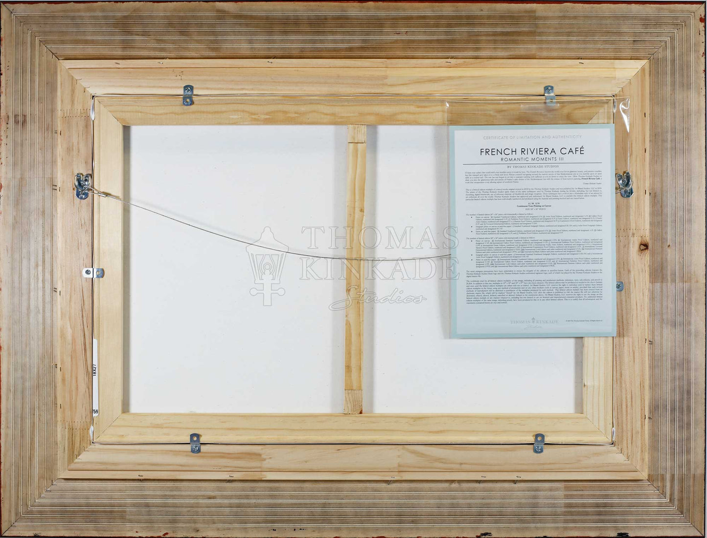 French Riviera Café - Framed Limited Edition Canvas (SN - Standard Numbered) - 34.5" x 46.5"