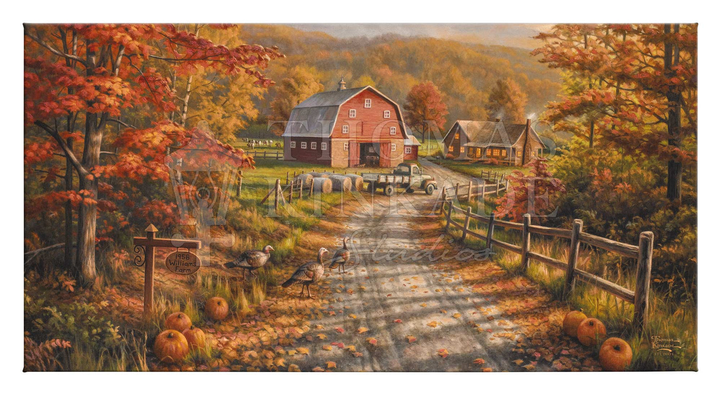 Late Afternoon on the Farm - 16" x 31" Gallery Wrapped Canvas