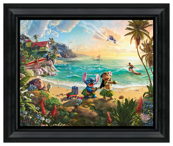 Disney Lilo and Stitch - 19.5" x 23.5" Disney Vignette (Satin Black Frame)