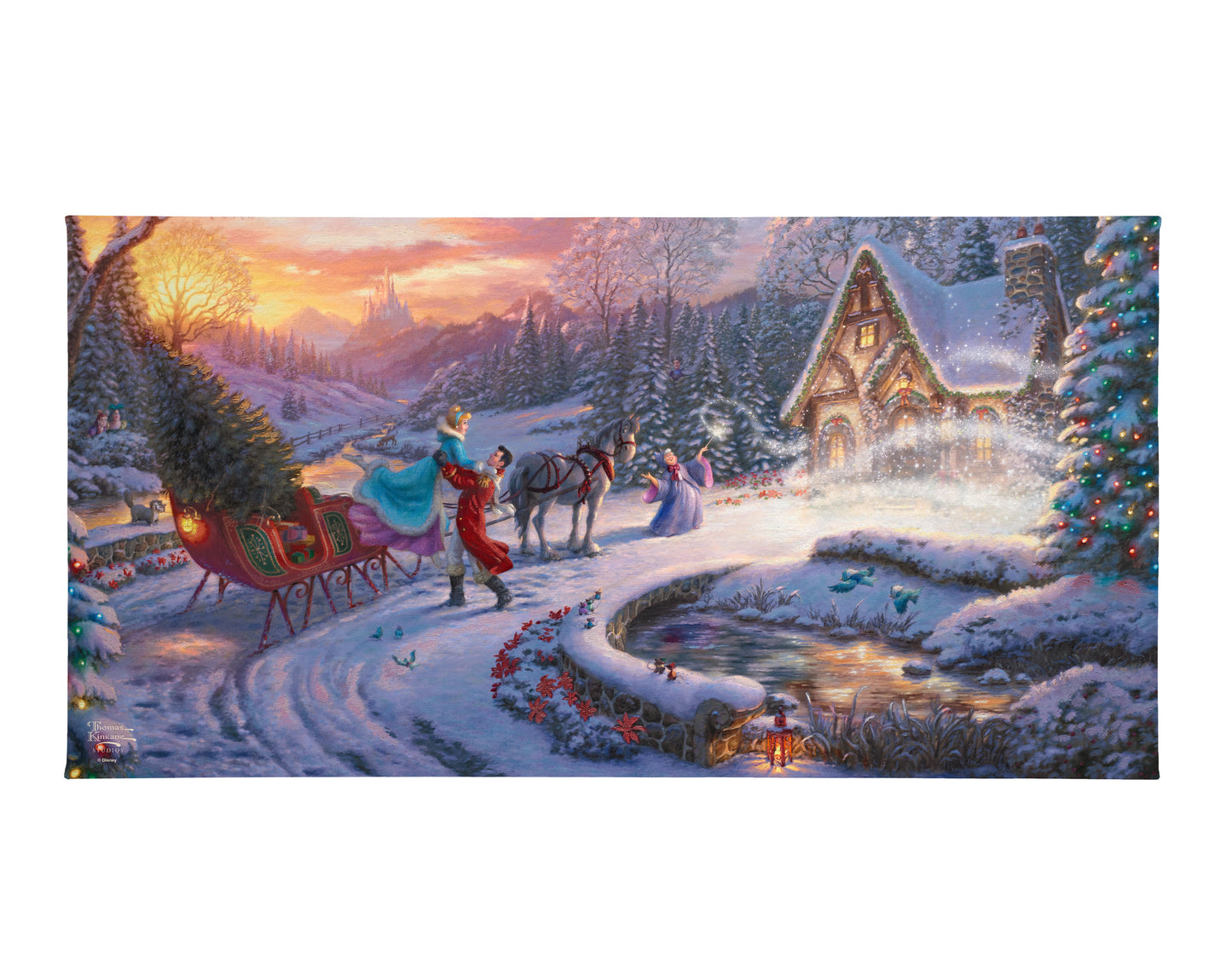 Disney Cinderella Bringing Home the Tree - 16" x 31" Gallery Wrapped Canvas