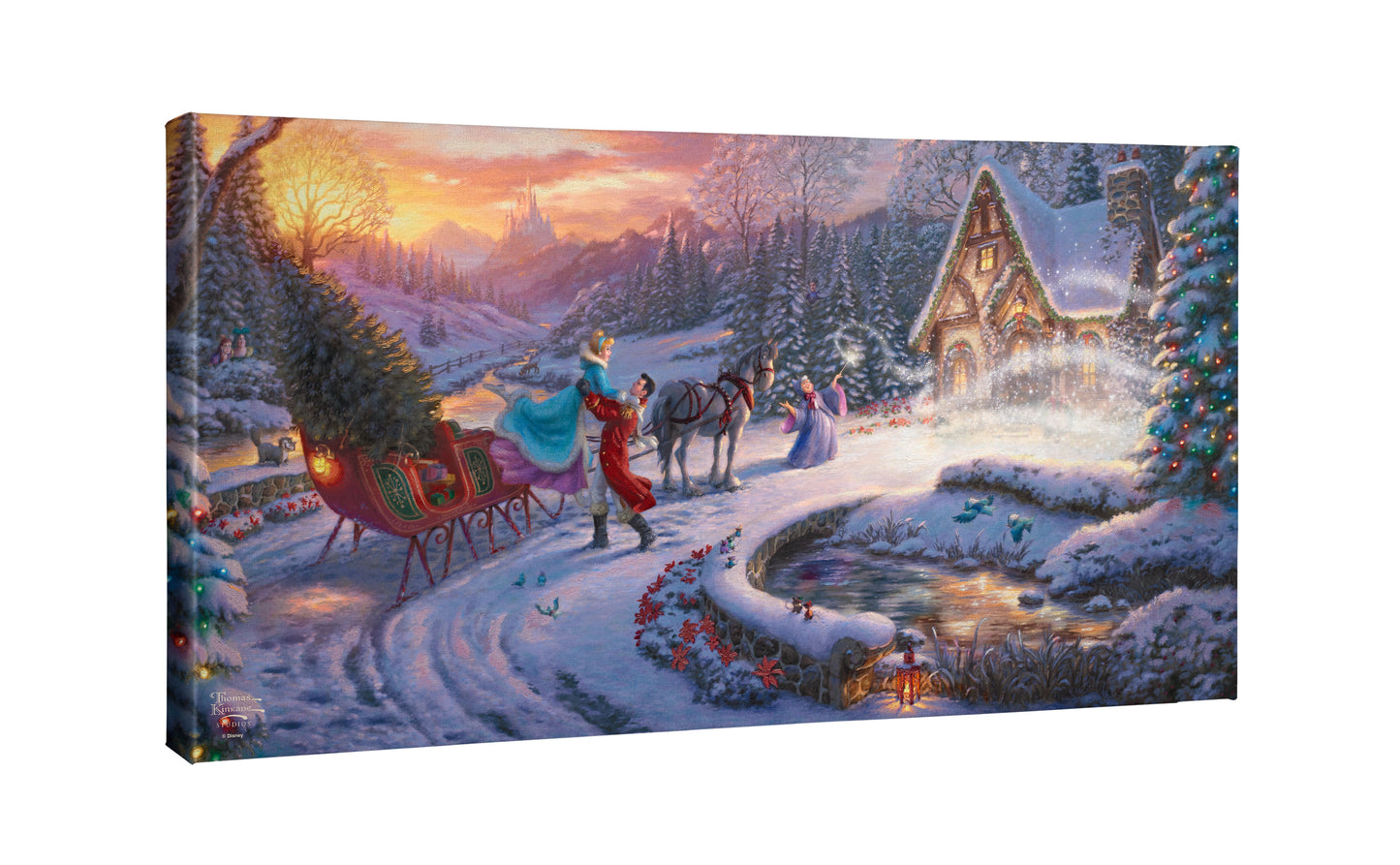Disney Cinderella Bringing Home the Tree - 16" x 31" Gallery Wrapped Canvas