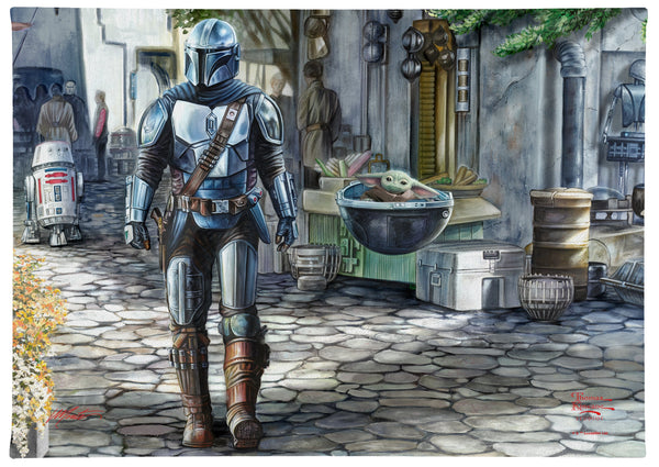 The Mandalorian™ - A Welcome Sight  - 10" x 14" Gallery Wrapped Canvas