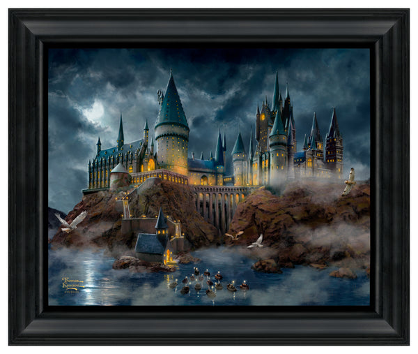 Harry Potter™ Hogwarts™ Castle  - 19.5" x 23.5" Brushstroke Vignette (Satin Black Frame)