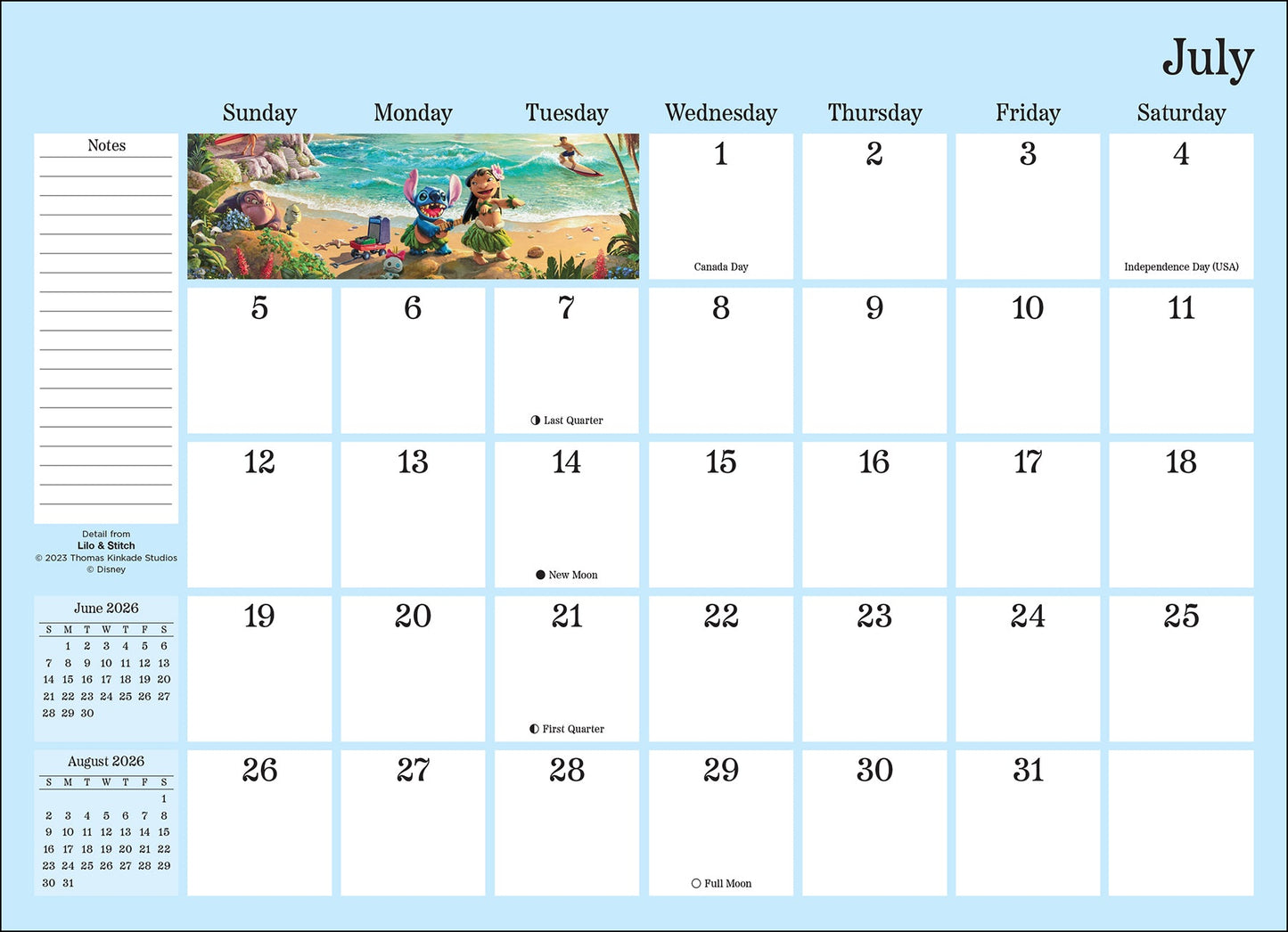 Disney Dreams Collection by Thomas Kinkade 2026 Monthly Pocket Planner Calendar