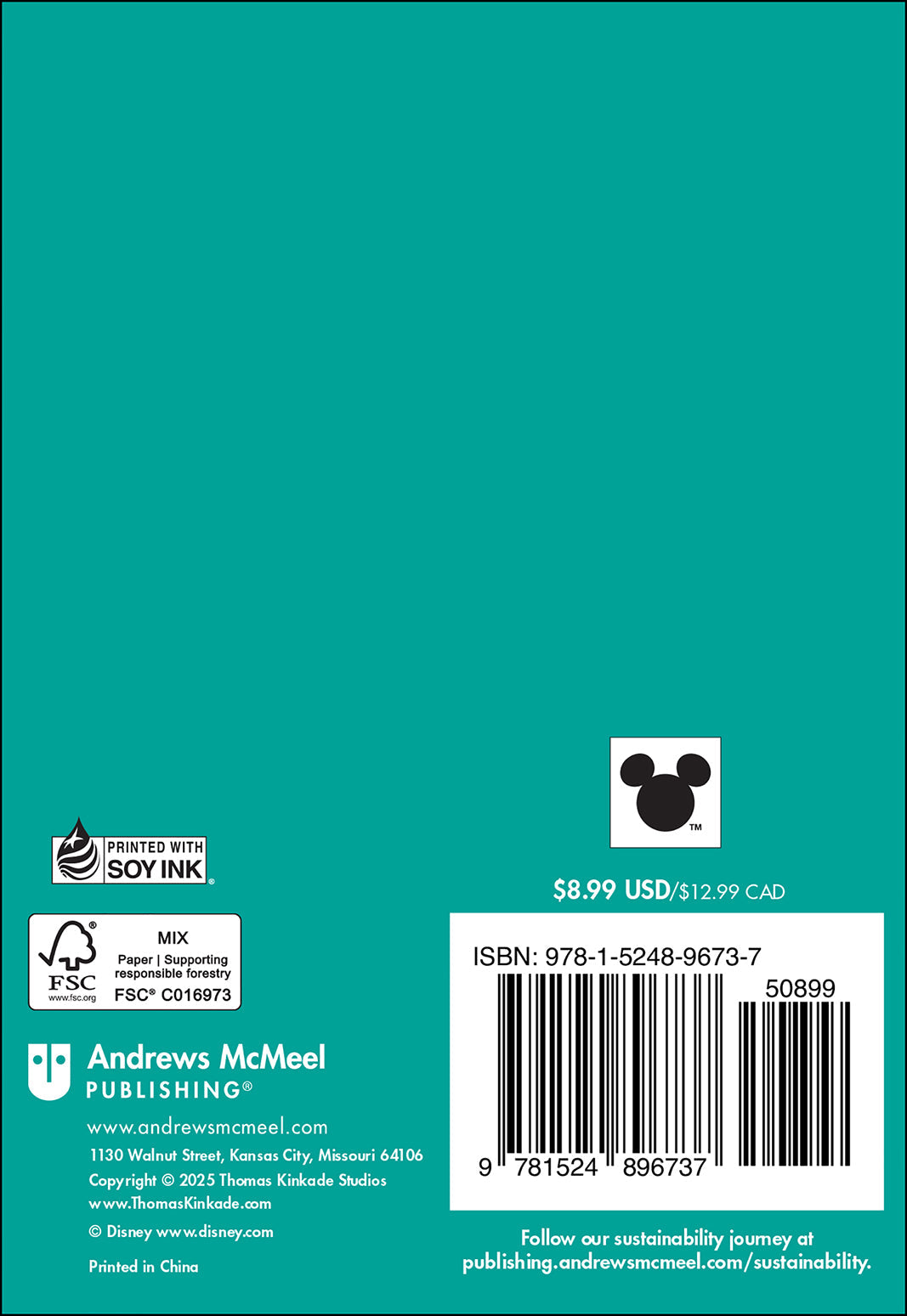 Disney Dreams Collection by Thomas Kinkade 2026 Monthly Pocket Planner Calendar