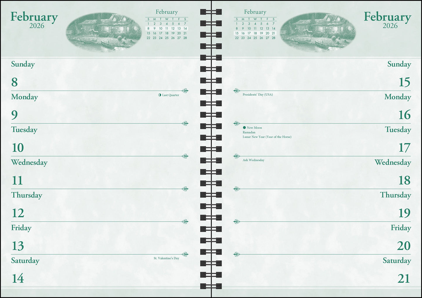 Thomas Kinkade Studios 2026 Monthly/Weekly Engagement Calendar with Scripture