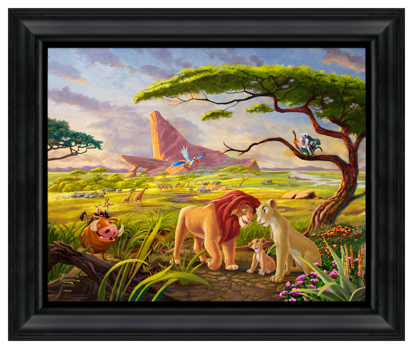 Disney Lion King Remember Who You Are - 19.5" x 23.5" Disney Vignette (Satin Black Frame)
