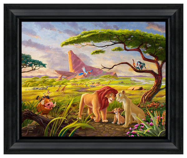 Disney Lion King Remember Who You Are - 19.5" x 23.5" Disney Vignette (Satin Black Frame)
