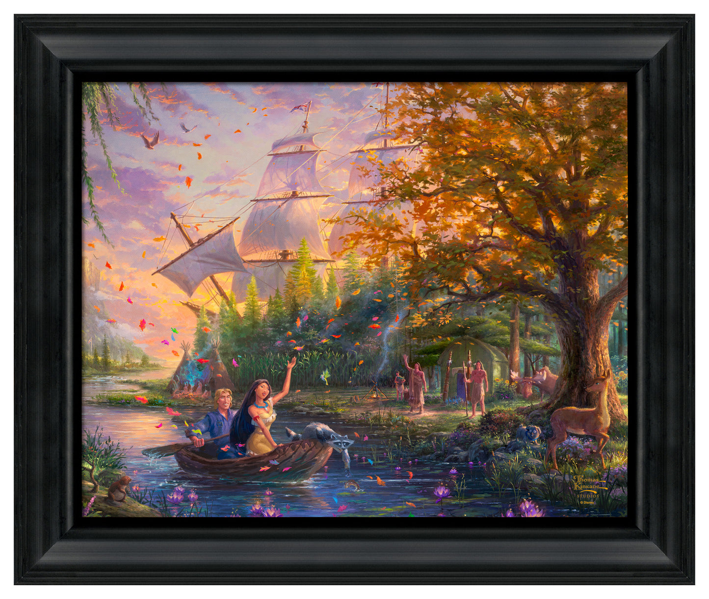 Disney Pocahontas - 19"x23.5" Disney Vignette (Satin Black Frame)