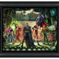 The Justice League - 19.5" x 23.5" Brushstroke Vignette (Satin Black Frame)