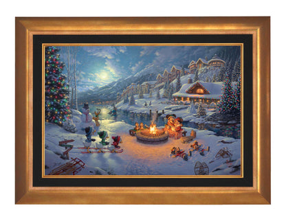 Disney Mickey and Minnie Christmas Lodge - Framed Limited Edition Canvas (JE - Jewel Edition) - 28.5" x 37.5"