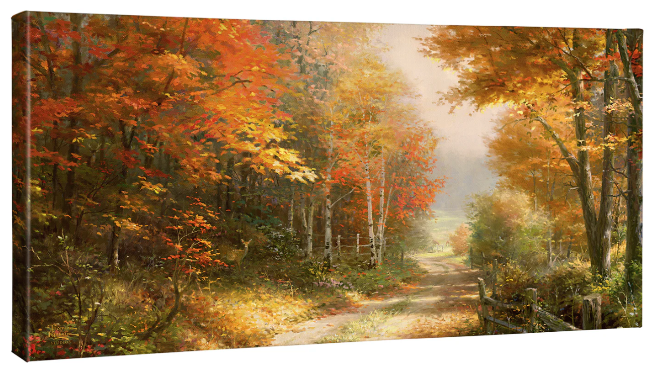 Walk Down Autumn Lane - 16" x 31" Gallery Wrapped Canvas