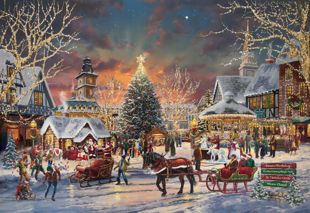 The Christmas Festival - Framed Limited Edition Canvas (EE - Estate Edition) - 27.5" x 36.5"