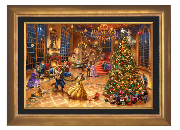 Disney Beauty and the Beast Christmas Celebration - Limited Edition Canvas (PP - Publisher Proof) - 28" x 37"