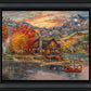 A Perfect Fall Day - 19.5" x 23.5" Brushstroke Vignette (Satin Black Frame)