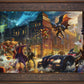 The Dark Knight™ Saves Gotham City™ - Framed Limited Edition Canvas (SN - Standard Number) - 27.5" x 36.5"