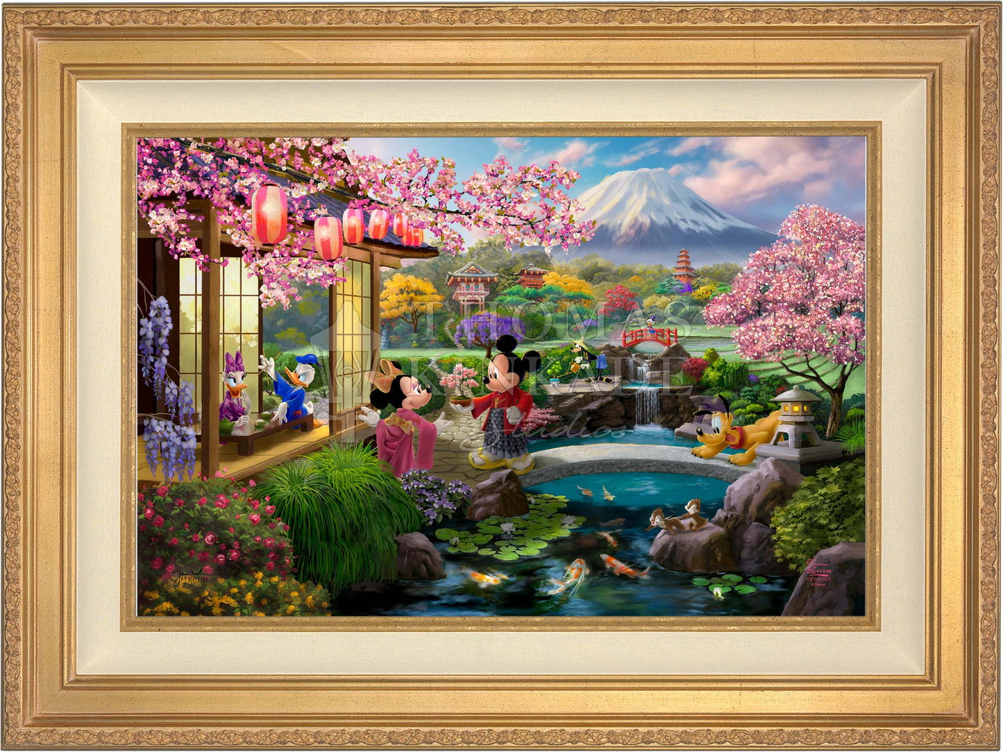 Disney Mickey and Minnie in Japan - Framed Limited Edition Canvas (JE - Jewel Edition) - 28.5" x 37.5"