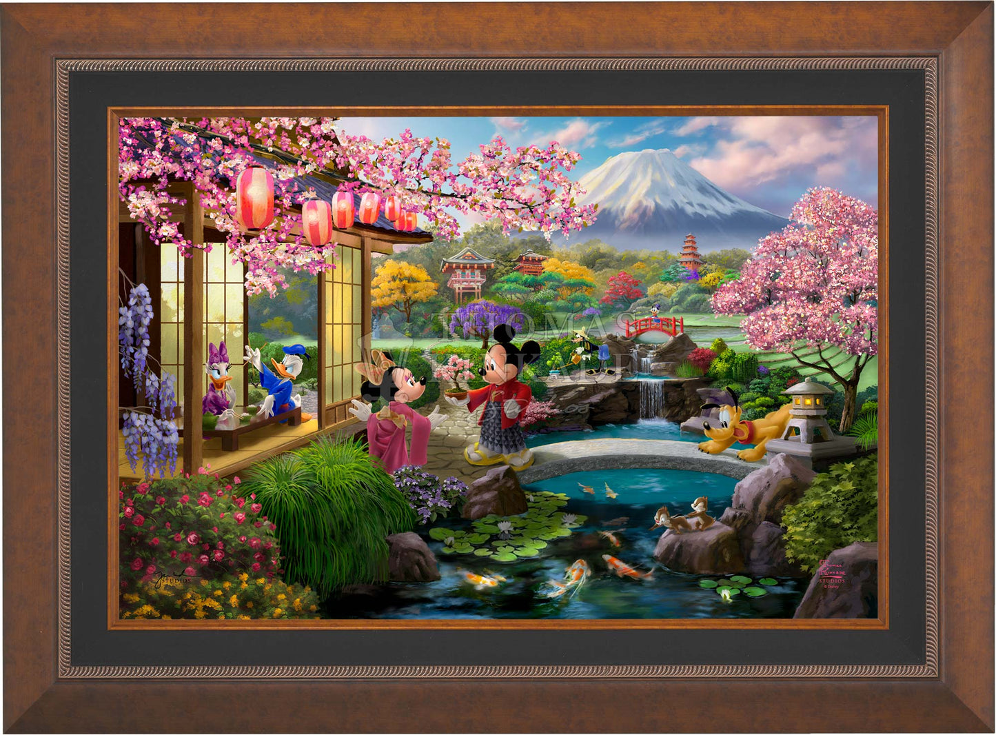Disney Mickey and Minnie in Japan - Framed Limited Edition Canvas (JE - Jewel Edition) - 28.5" x 37.5"