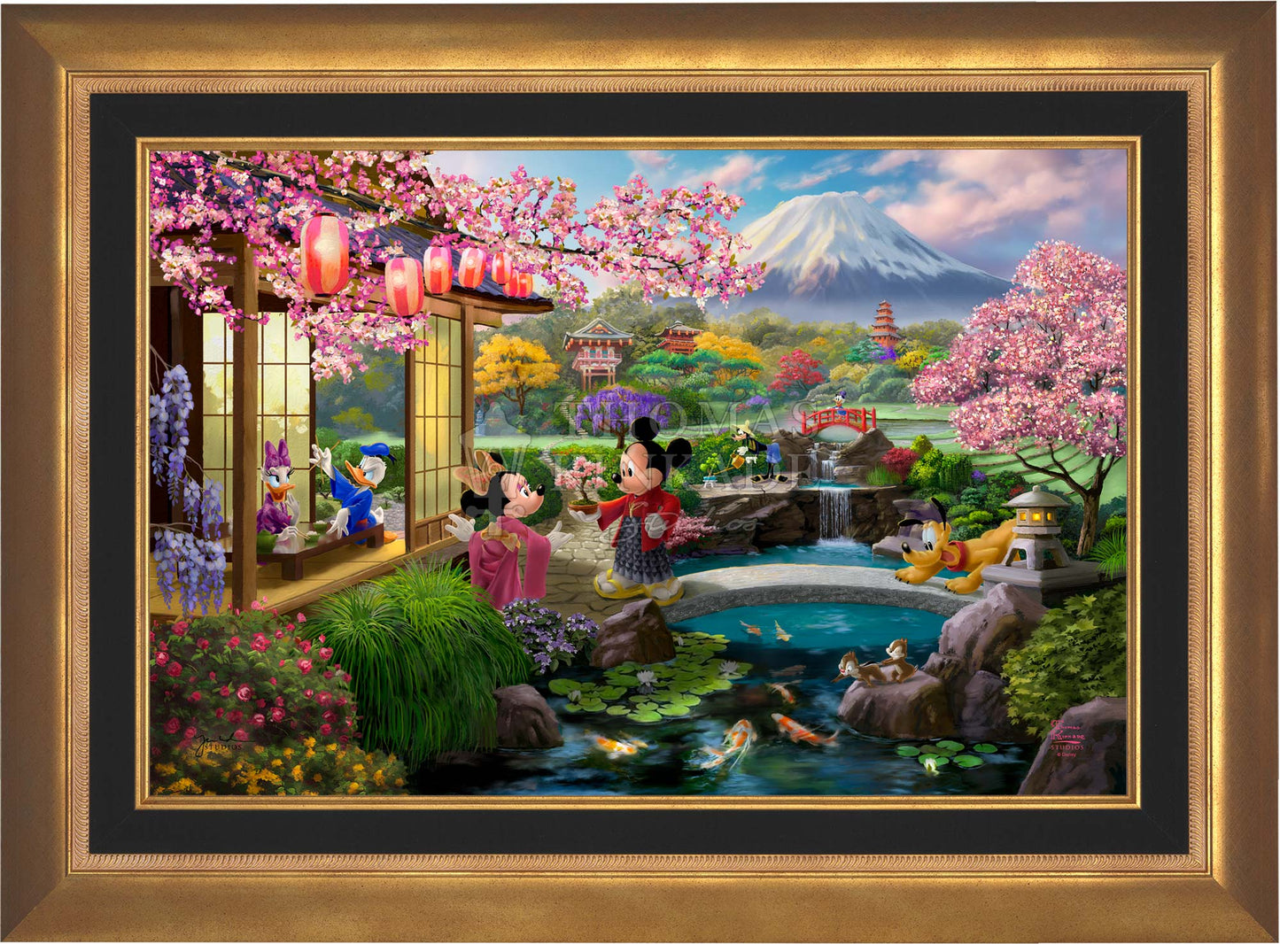 Disney Mickey and Minnie in Japan - Framed Limited Edition Canvas (JE - Jewel Edition) - 28.5" x 37.5"