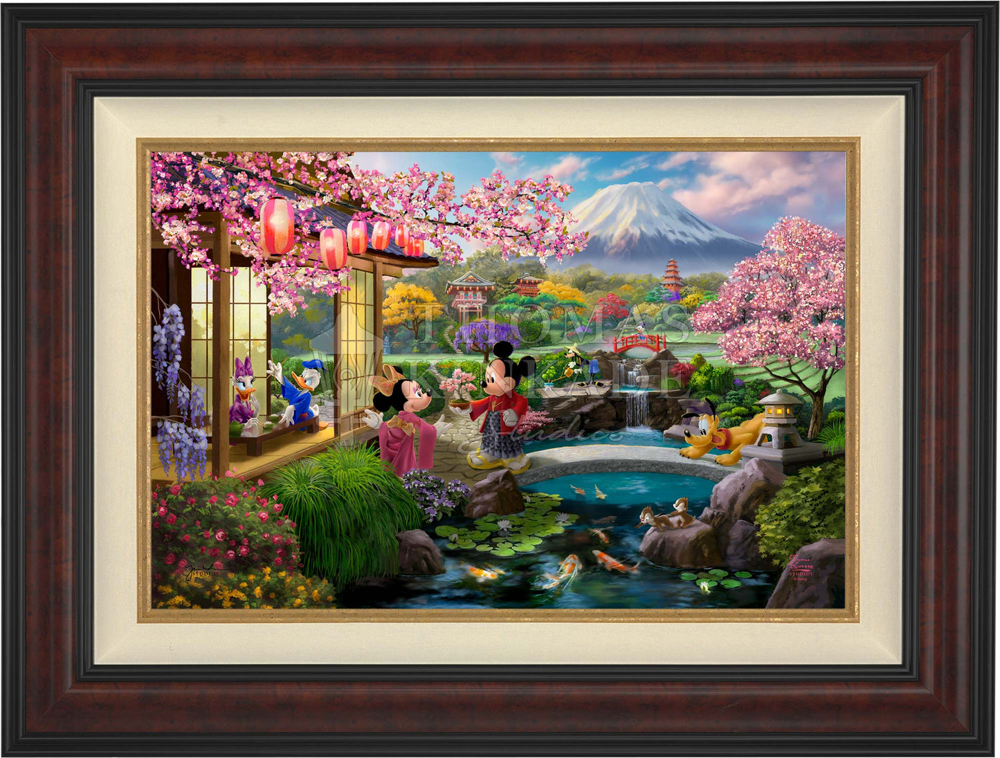 Disney Mickey and Minnie in Japan - Framed Limited Edition Canvas (JE - Jewel Edition) - 28.5" x 37.5"