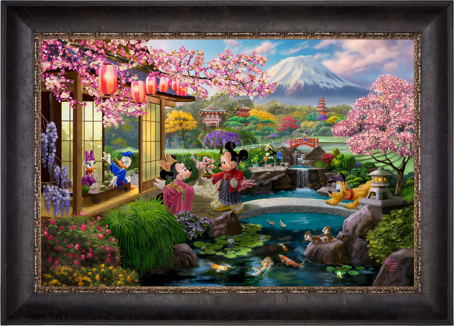 Disney Mickey and Minnie in Japan - Framed Limited Edition Canvas (JE - Jewel Edition) - 28.5" x 37.5"