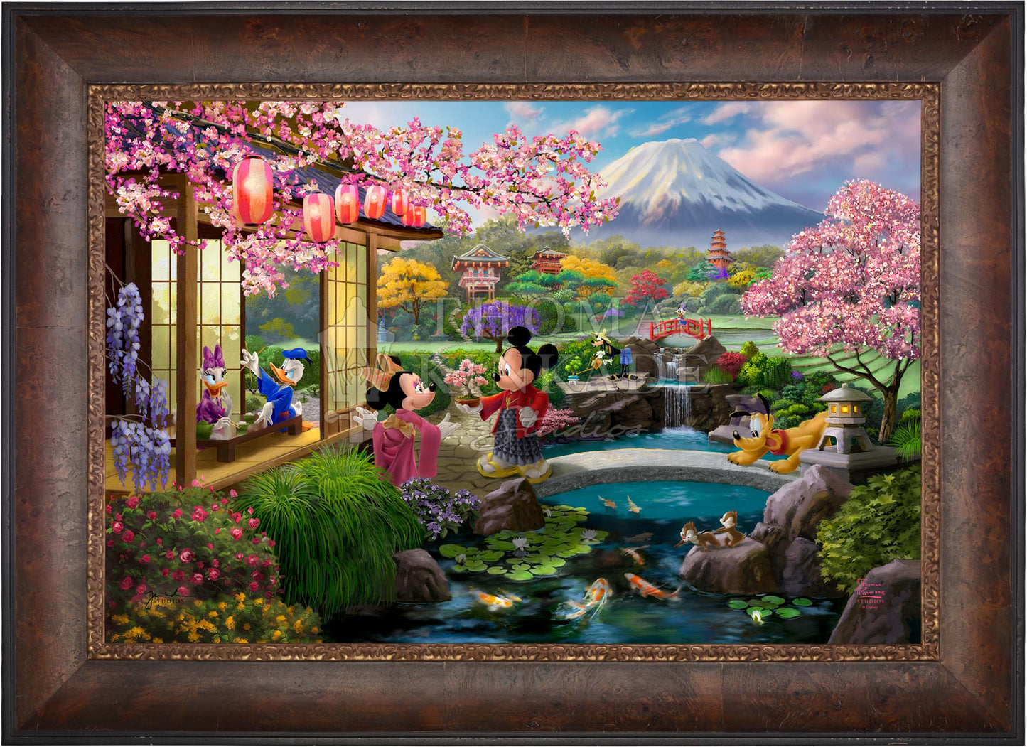 Disney Mickey and Minnie in Japan - Framed Limited Edition Canvas (JE - Jewel Edition) - 28.5" x 37.5"