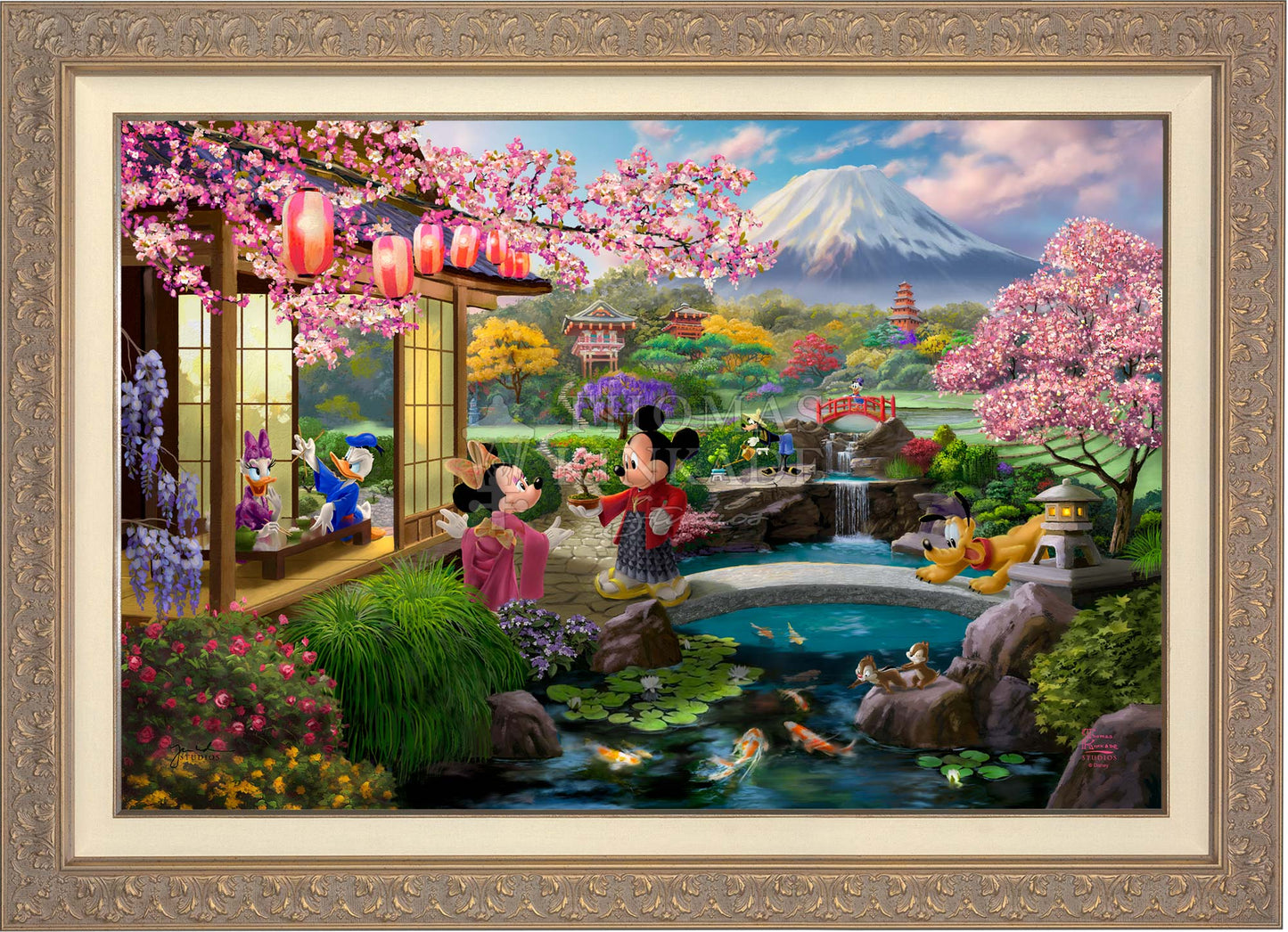 Disney Mickey and Minnie in Japan - Framed Limited Edition Canvas (JE - Jewel Edition) - 28.5" x 37.5"