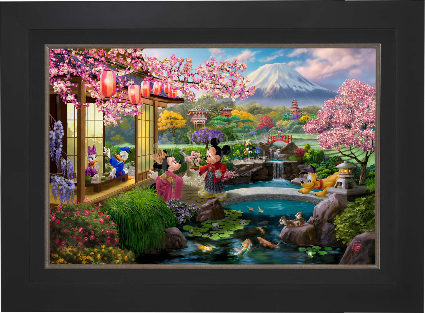 Disney Mickey and Minnie in Japan - Framed Limited Edition Canvas (JE - Jewel Edition) - 28.5" x 37.5"