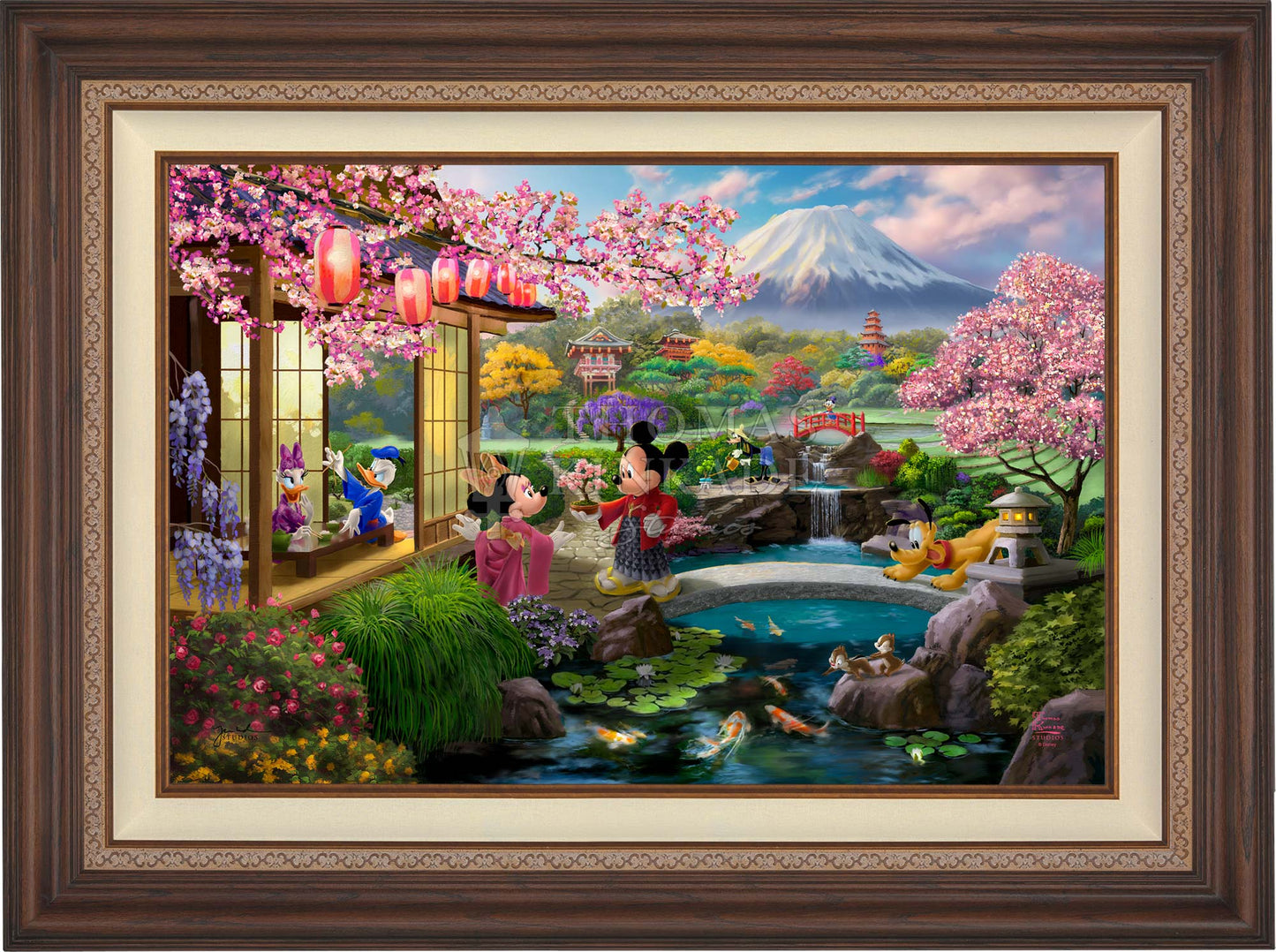 Disney Mickey and Minnie in Japan - Framed Limited Edition Canvas (JE - Jewel Edition) - 28.5" x 37.5"