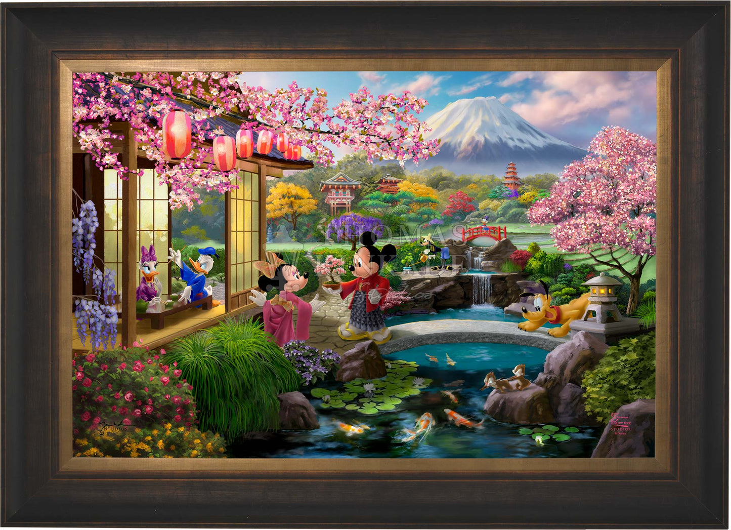 Disney Mickey and Minnie in Japan - Framed Limited Edition Canvas (JE - Jewel Edition) - 28.5" x 37.5"
