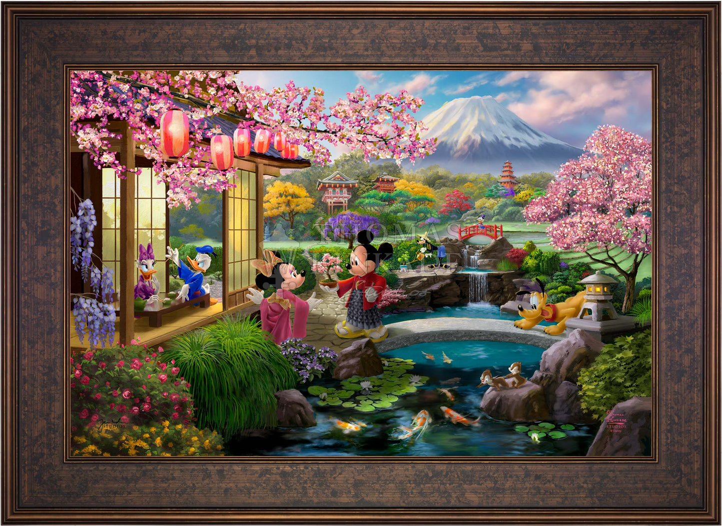 Disney Mickey and Minnie in Japan - Framed Limited Edition Canvas (JE - Jewel Edition) - 28.5" x 37.5"