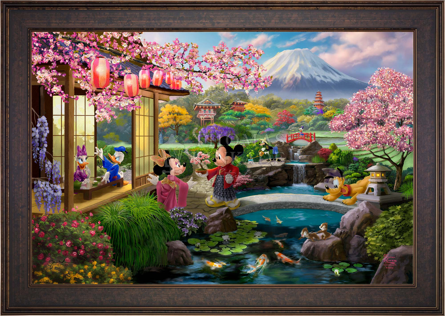 Disney Mickey and Minnie in Japan - Framed Limited Edition Canvas (JE - Jewel Edition) - 28.5" x 37.5"