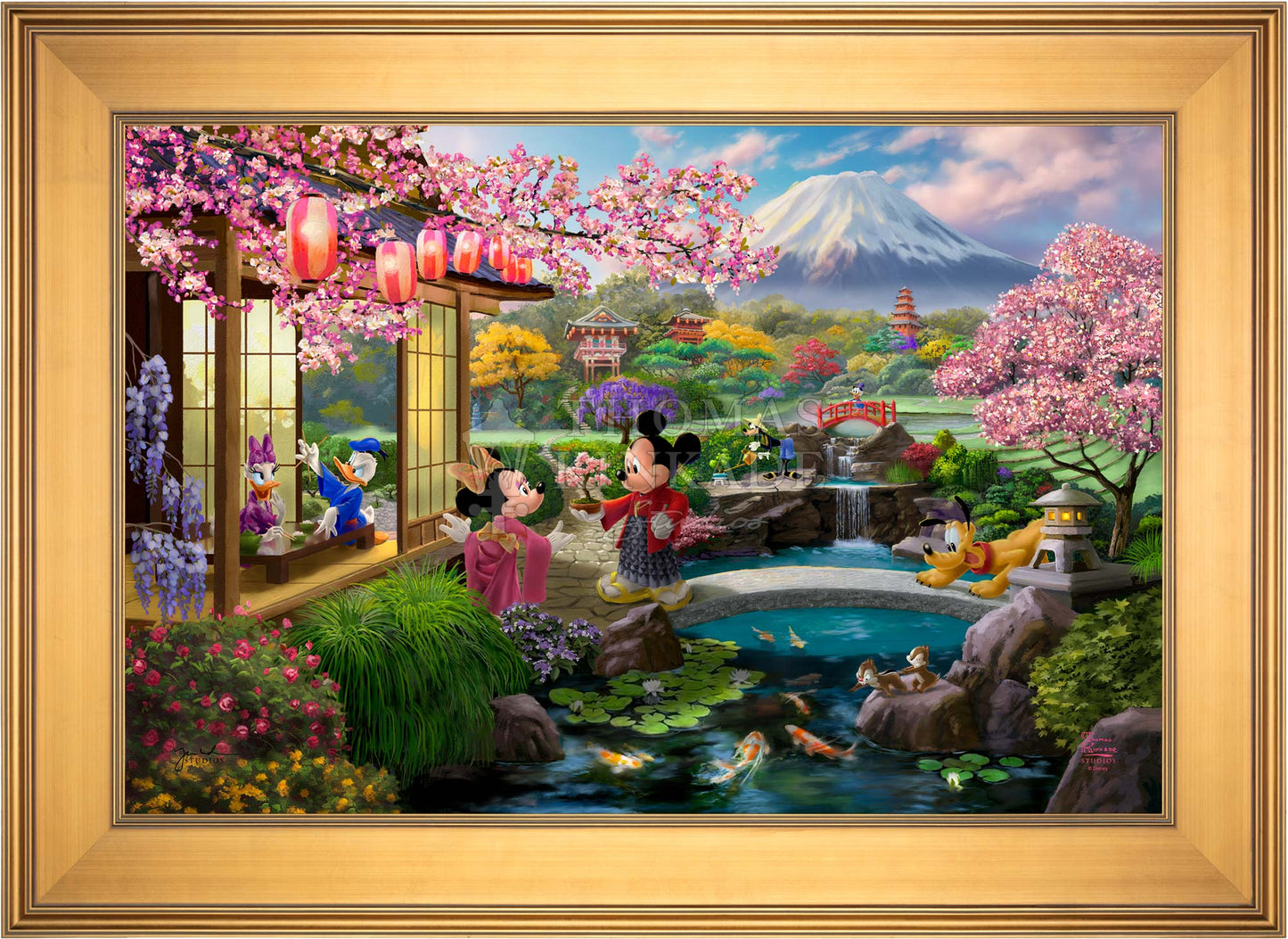 Disney Mickey and Minnie in Japan - Framed Limited Edition Canvas (JE - Jewel Edition) - 28.5" x 37.5"