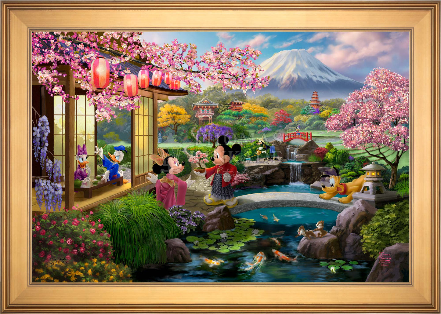 Disney Mickey and Minnie in Japan - Framed Limited Edition Canvas (JE - Jewel Edition) - 28.5" x 37.5"