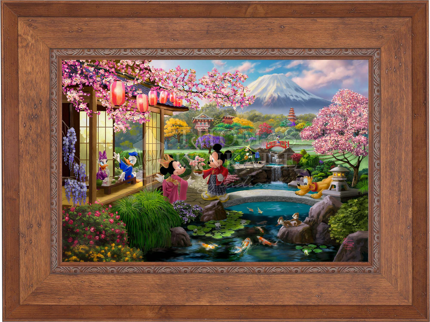 Disney Mickey and Minnie in Japan - Framed Limited Edition Canvas (JE - Jewel Edition) - 28.5" x 37.5"