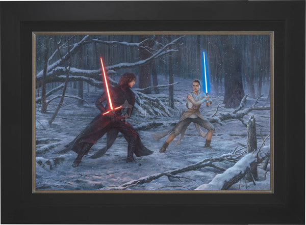 The Duel: Rey™ vs. Ren - Framed Limited Edition Canvas (SN - Standard Number) - 27.5" x 36.5"