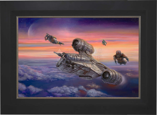 The Mandalorian™ - The Escort - Framed Limited Edition Canvas (SN - Standard Number) - 27.5" x 36.5"