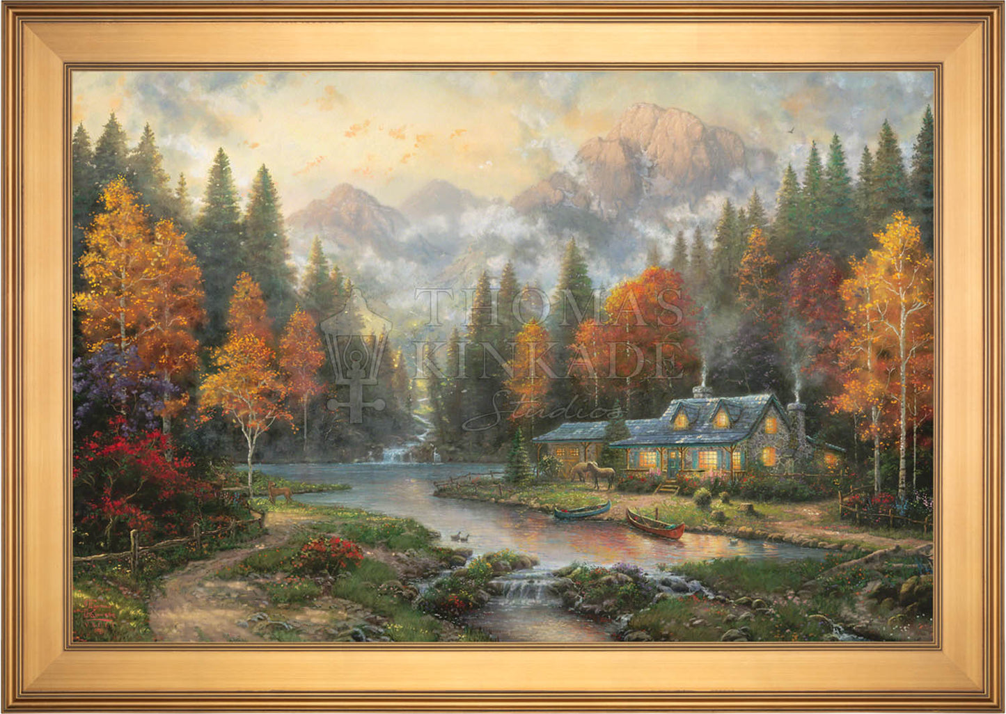 Evening at Autumn Lake - Limited Edition Canvas (PP - Publisher's Proof) - 28"x37"