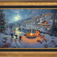 Disney Mickey and Minnie Christmas Lodge - Framed Limited Edition Canvas (JE - Jewel Edition) - 28.5" x 37.5"