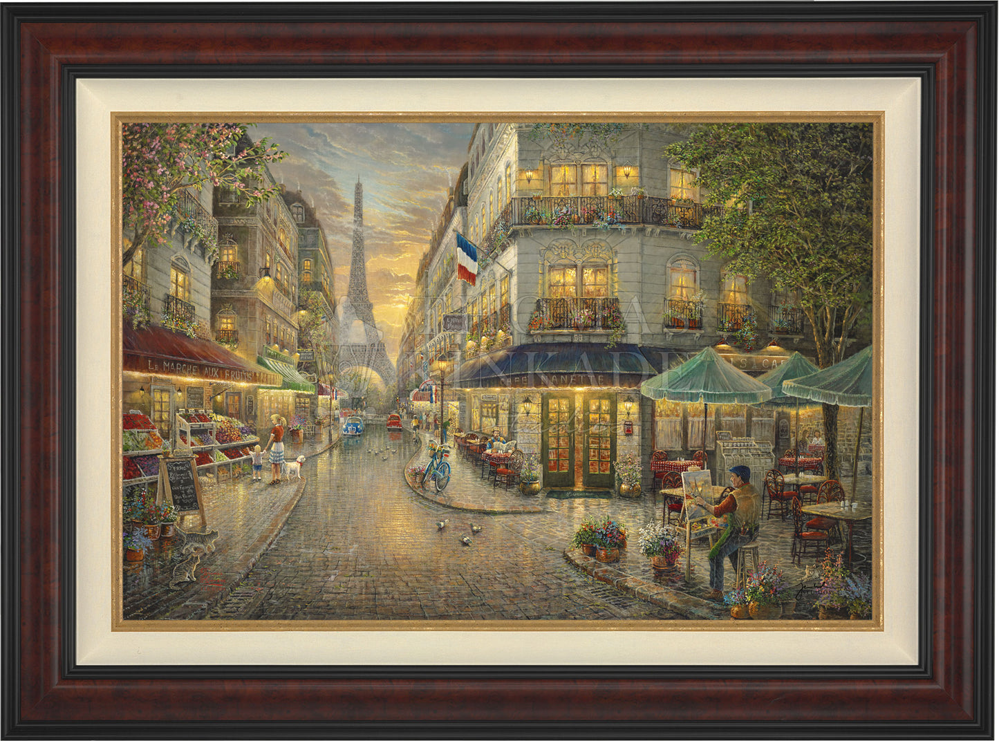 Paris Cafe - Framed Limited Edition Canvas (SN - Standard Numbered) - 34.5" x 46.5"