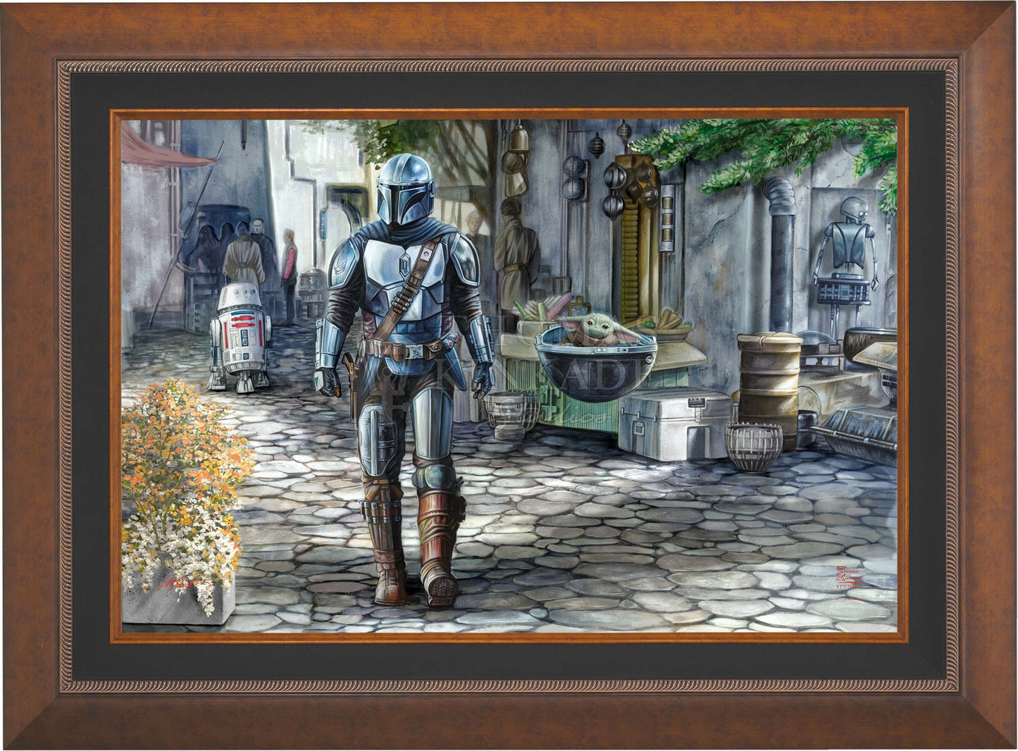 The Mandalorian™ - A Welcome Sight - Framed Limited Edition Canvas (SN - Standard Number) - 27.5" x 36.5"