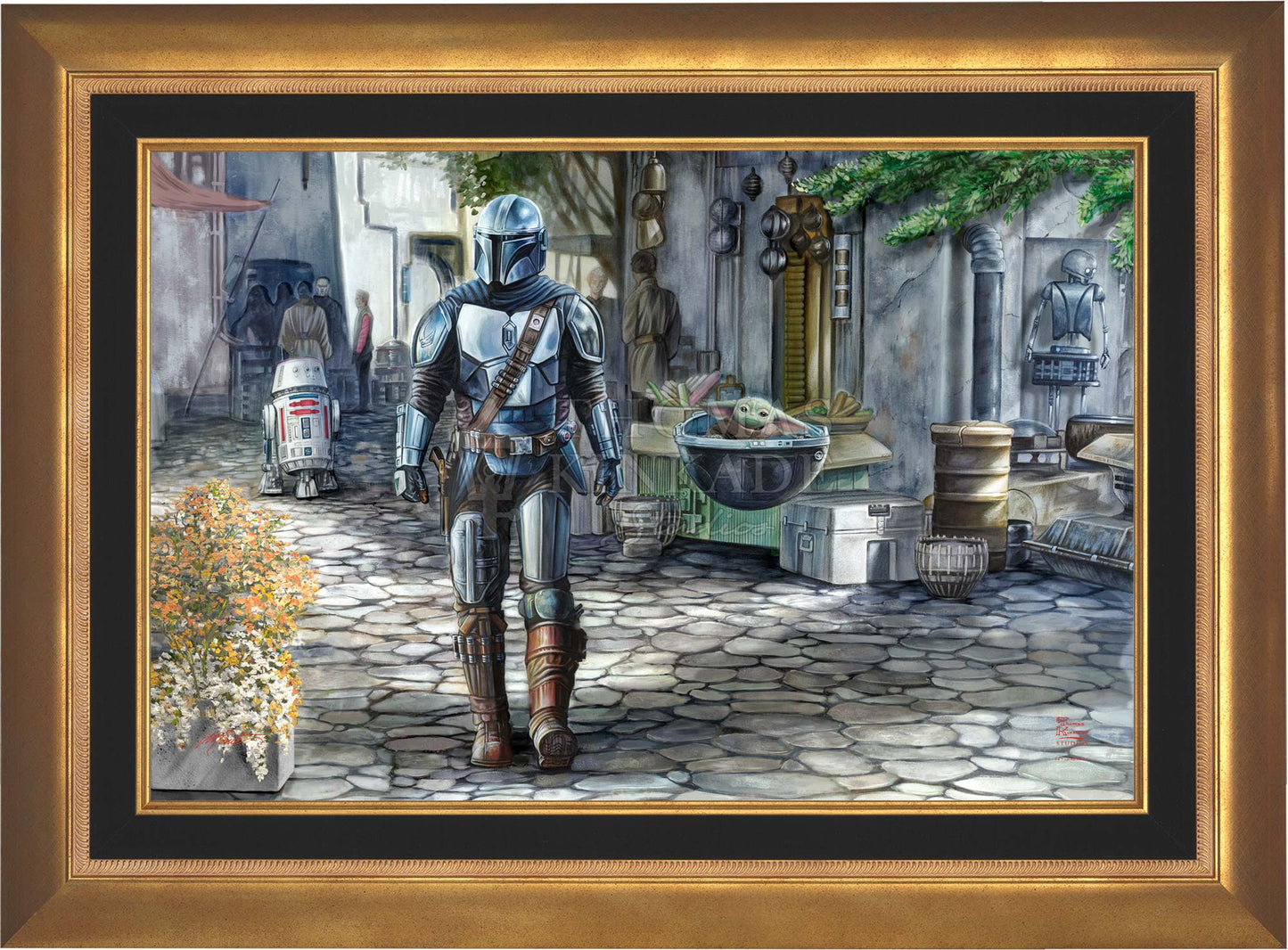 The Mandalorian™ - A Welcome Sight - Framed Limited Edition Canvas (SN - Standard Number) - 27.5" x 36.5"