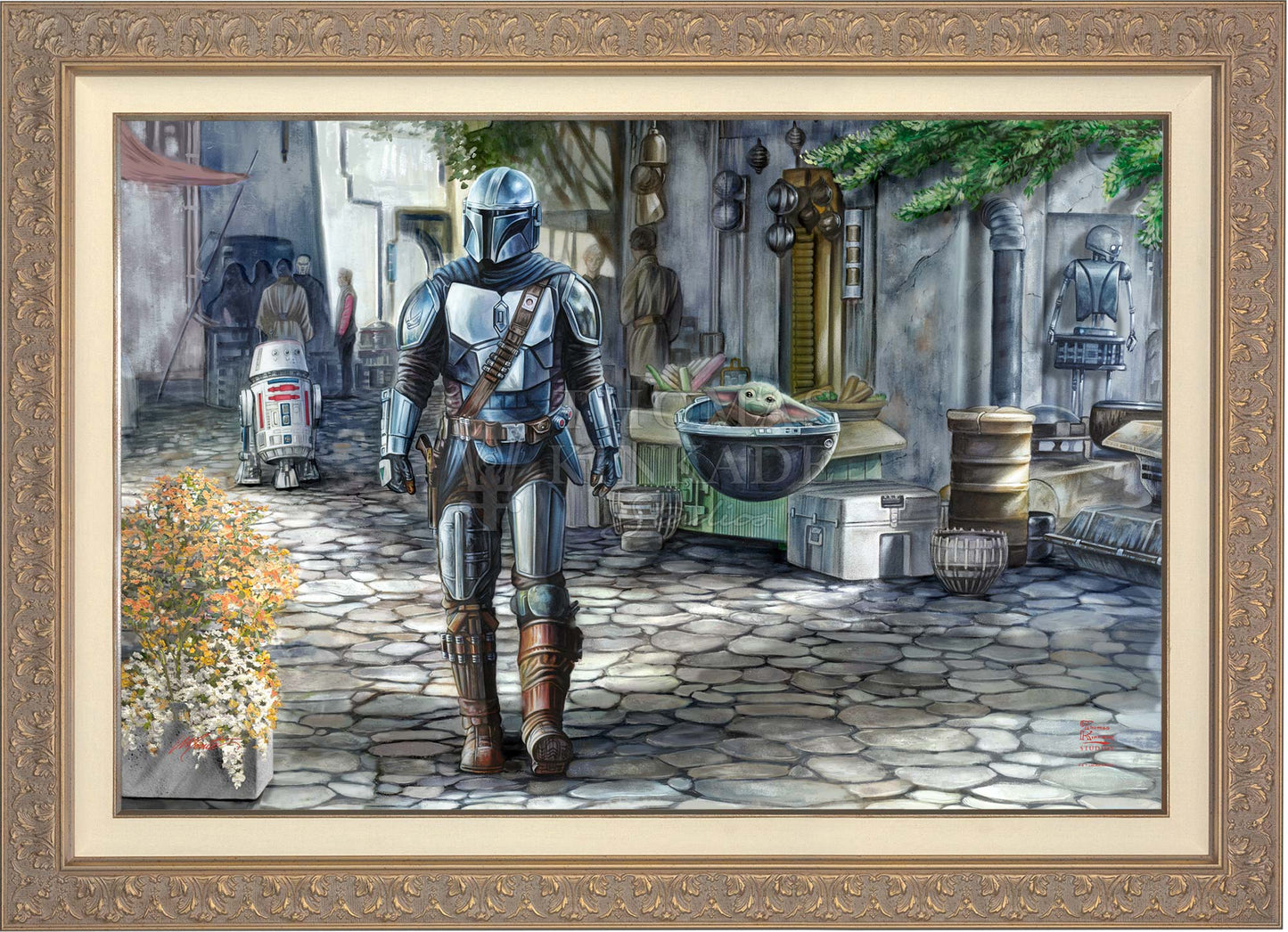The Mandalorian™ - A Welcome Sight - Framed Limited Edition Canvas (SN - Standard Number) - 27.5" x 36.5"