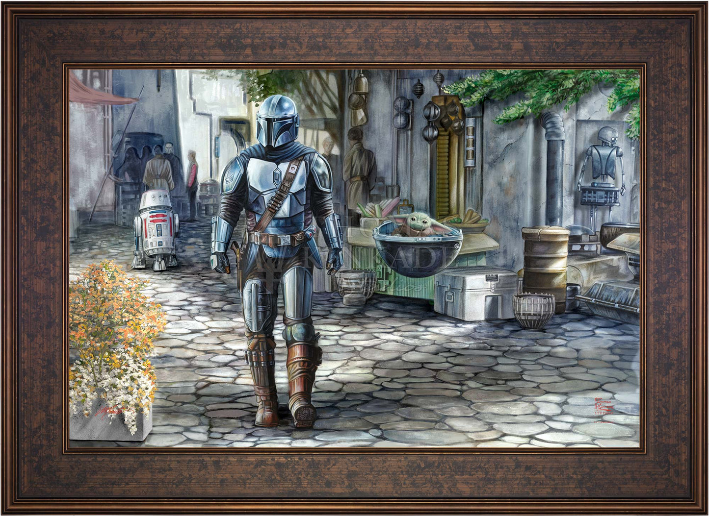 The Mandalorian™ - A Welcome Sight - Framed Limited Edition Canvas (SN - Standard Number) - 27.5" x 36.5"